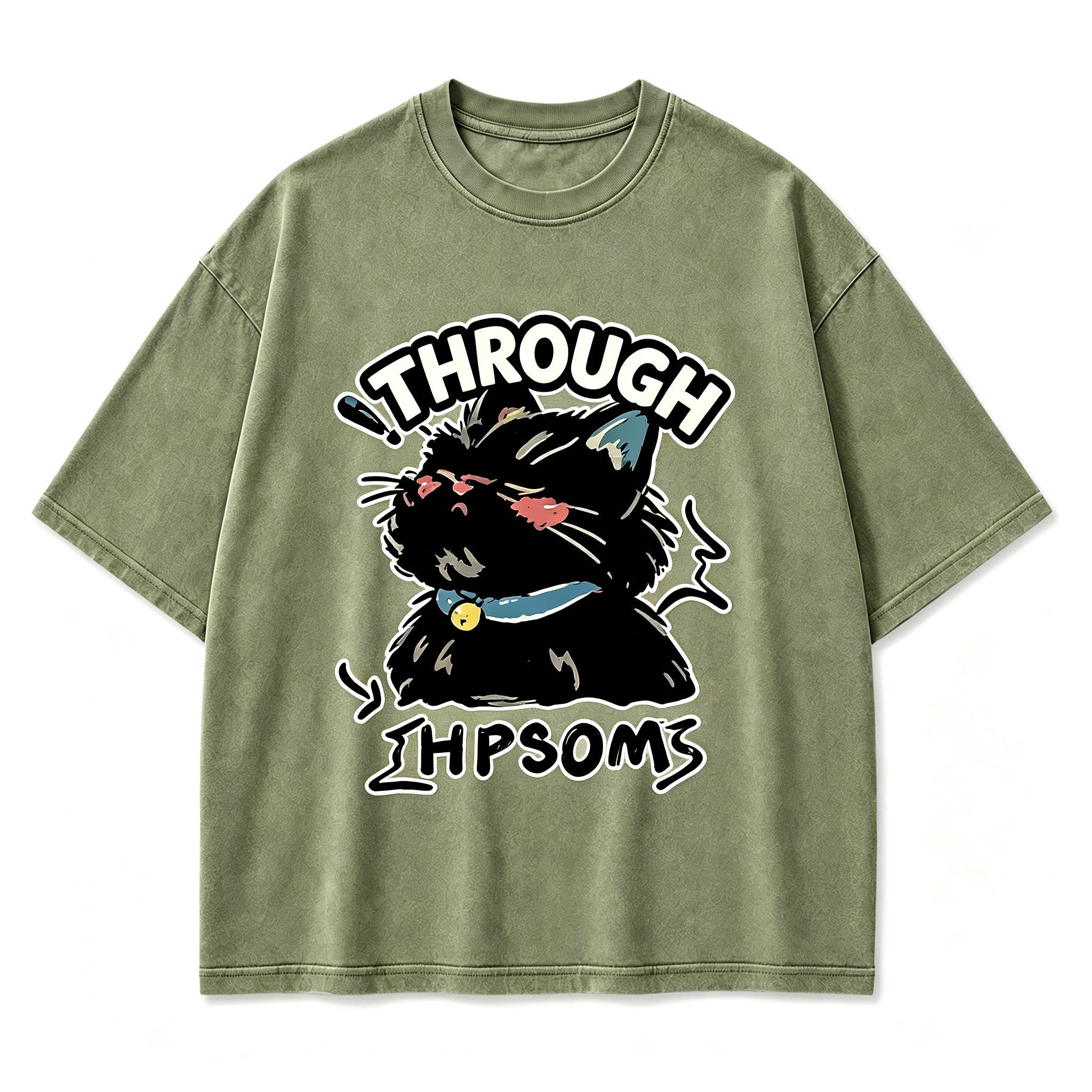 Vintage Get Through The Hazy Mess Misty Chaos Retro Circular Graphic Artwork