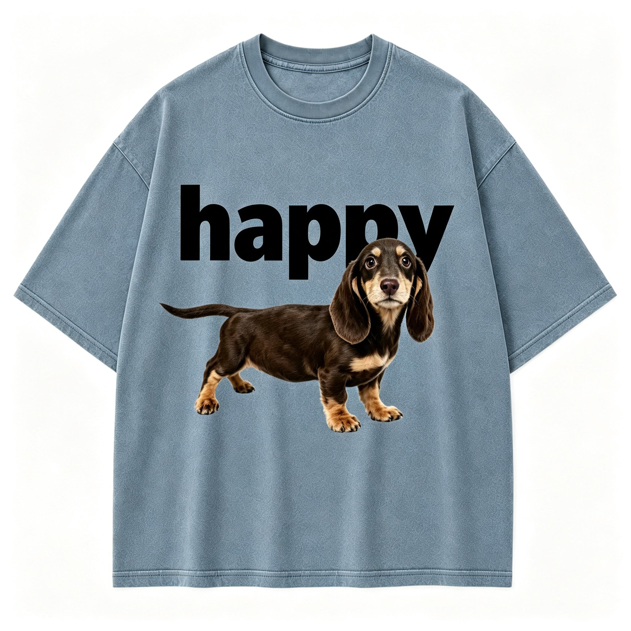 Vintage One Pup Simple Happiness Lovely Canine Retro Circular Graphic Artwork