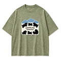 Vintage Grassland Gentle Quiet Prairie Dweller Retro Circular Graphic Artwork