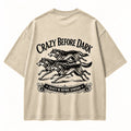 Vintage Crazy Before Dark Twilight Wild Soul Retro Circular Graphic Artwork（Print On Back）
